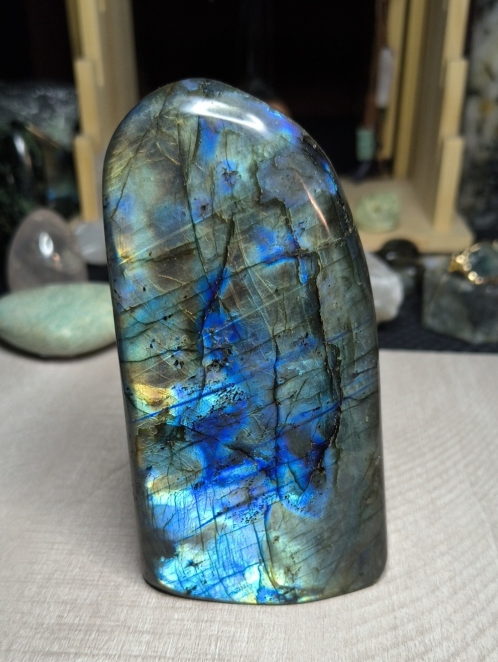 #47 High Flash Labradorite Freeform | 5"+ Tall 1lb 14oz Crystal Statement Piece